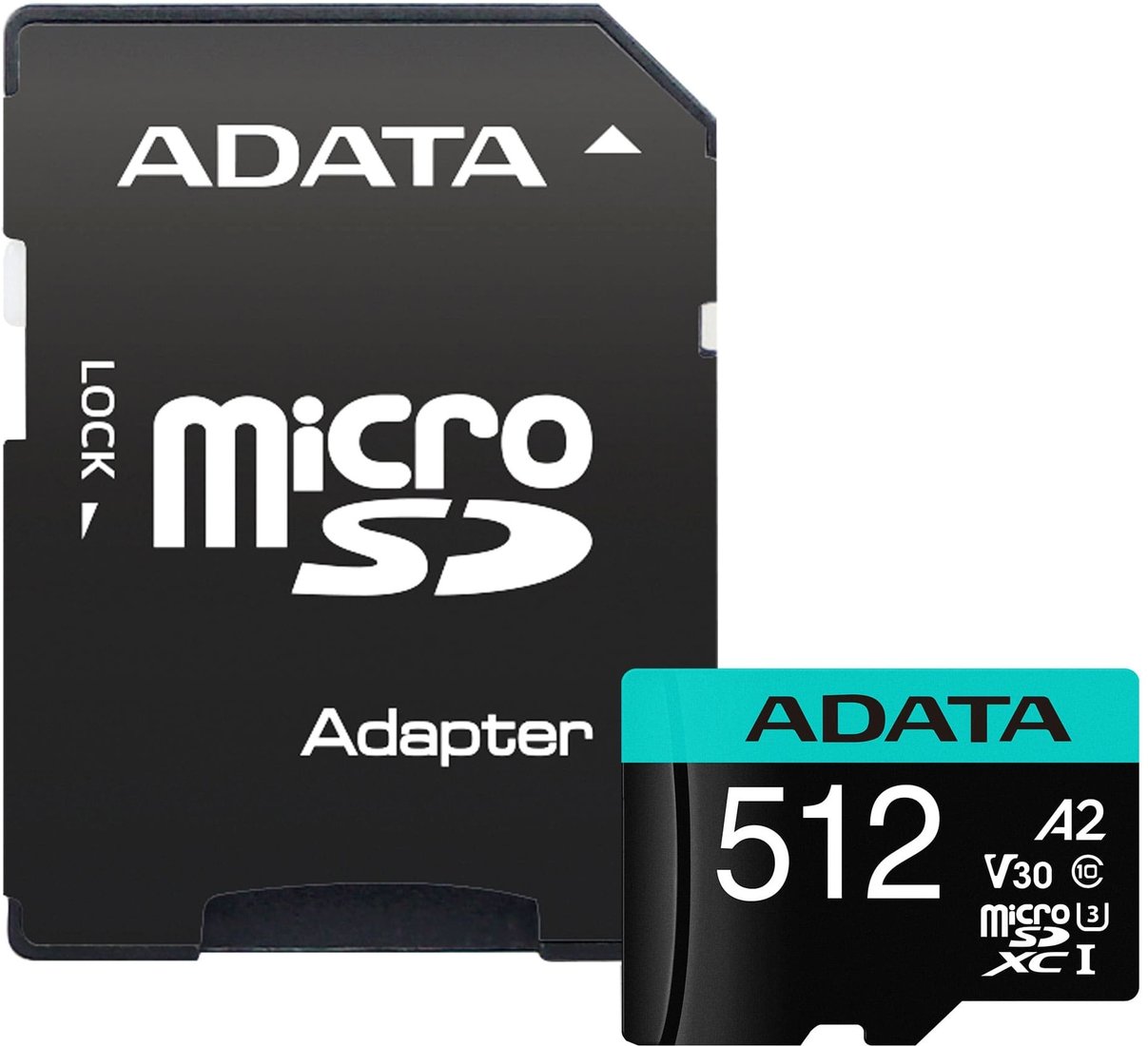 

Карта памяти ADATA Premier Pro AUSDX512GUI3V30SA2-RA1 microSDXC 512GB (с адаптером)