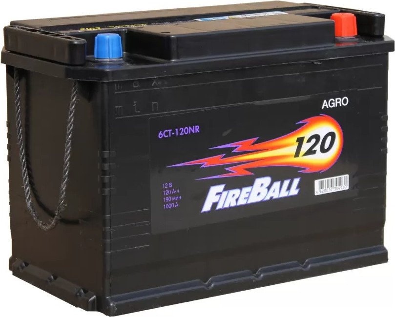 Автомобильный аккумулятор FireBall 6СТ-120 NR Euro R+ (120 А·ч)
