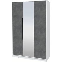 Шкаф-купе Интерлиния Концепт КТ-Ш3з (бетон портленд/белый платинум)