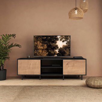 Тумба Crafto Анри Лайт 05 1500x380x470 (графит/дуб)