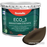 Краска Finntella Eco 3 Wash and Clean Suklaa F-08-1-3-LG241 2.7 л (коричневый)