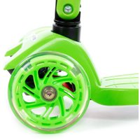 Двухколесный детский самокат Полесье Со складной ручкой 0072C 94391 (зеленый)