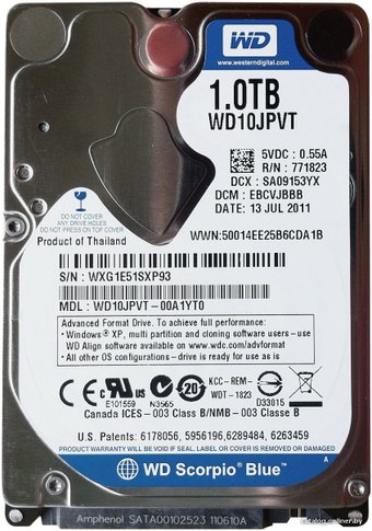 WD Scorpio Blue 1TB (WD10JPVT)