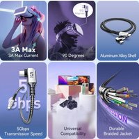 Кабель Vention TAZHJ USB 3.2 Gen1 Type-C - USB 3.2 Gen1 Type-C (5 м, черный)