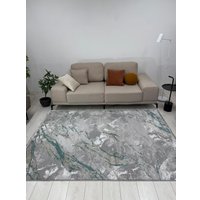 Ковер для жилой комнаты Radjab Carpet Афина Прямоугольник 9012A 12892RK (3x5, Grey/Green)