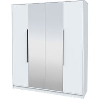 Шкаф распашной Интерлиния Концепт КТ-Ш4з (белый платинум/белый платинум)