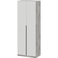 Шкаф распашной Mio Tesoro ШК 5 800 2-х створчатый (цемент светлый/белый шагрень)