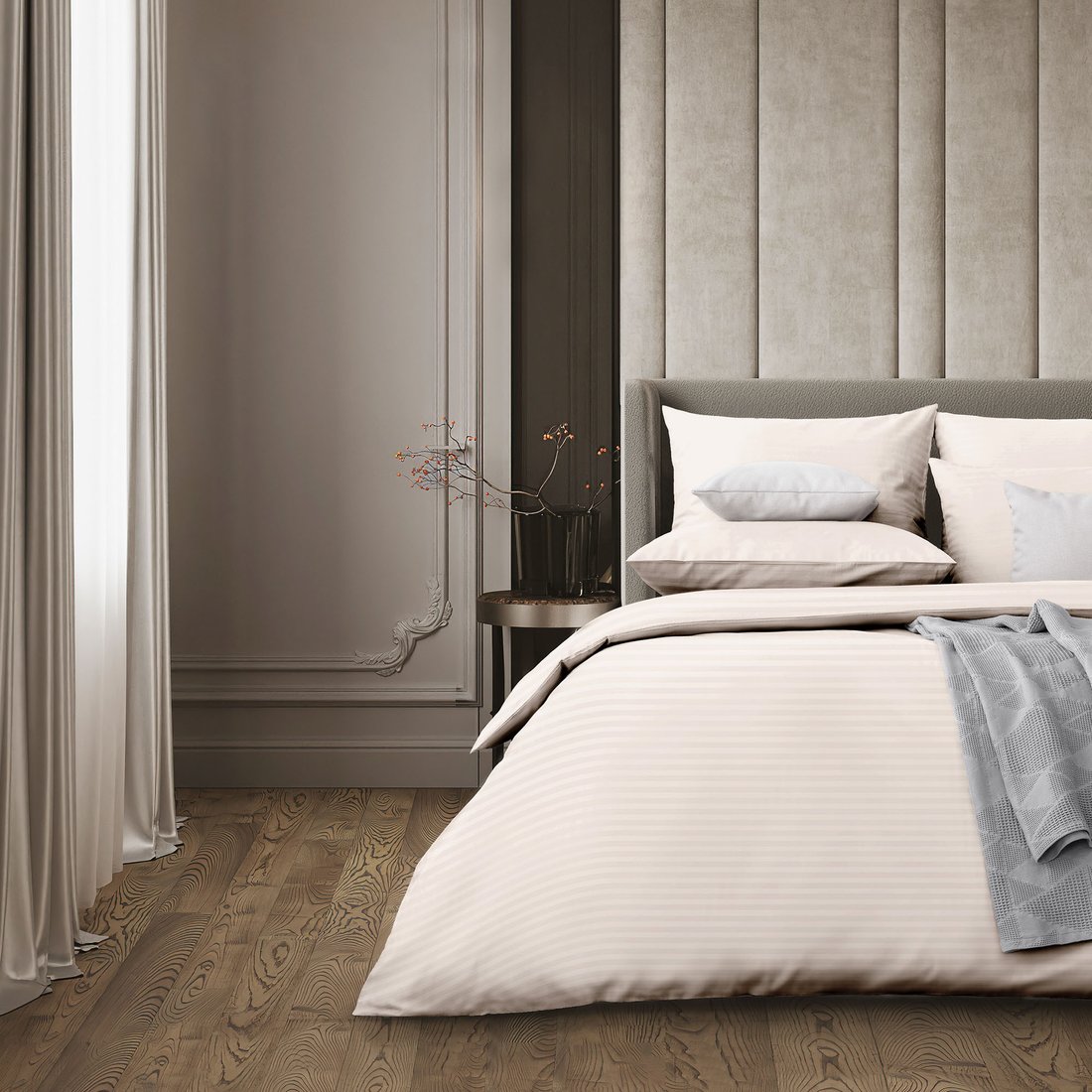 

Постельное белье Verossa Stripe Antique White сем. VRT 3035 70243 ST13 23