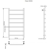 Полотенцесушитель Aquanet Fiona 100x50 281996 (правый)