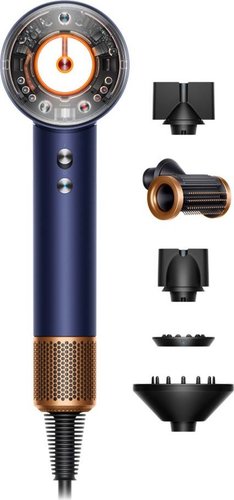 Фен Dyson HD16 Supersonic Nural Straight+Wavy (с переходником на евровилку, берлинская лазурь/медный)