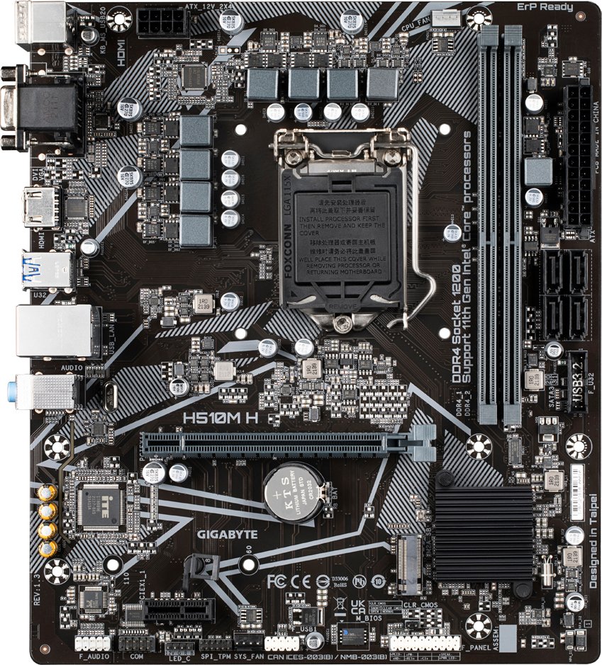 

Материнская плата Gigabyte H510M H (rev. 1.3/1.6)