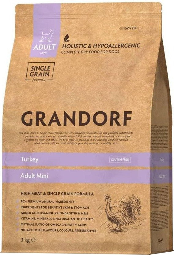 

Сухой корм для собак Grandorf Dog Mini Breeds Turkey 3 кг