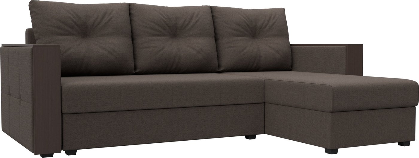 

Угловой диван Лига диванов Валенсия Лайт правый 125971 (рогожка амур коричневый)