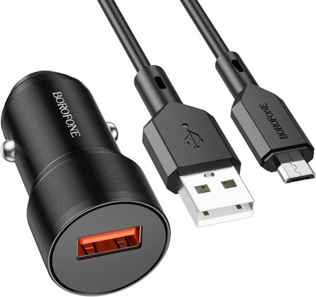 

Автомобильное зарядное Borofone BZ19A microUSB (черный)