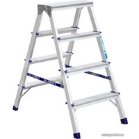 Лестница-стремянка Алюмет алюминиевая двухсторонняя AD7204