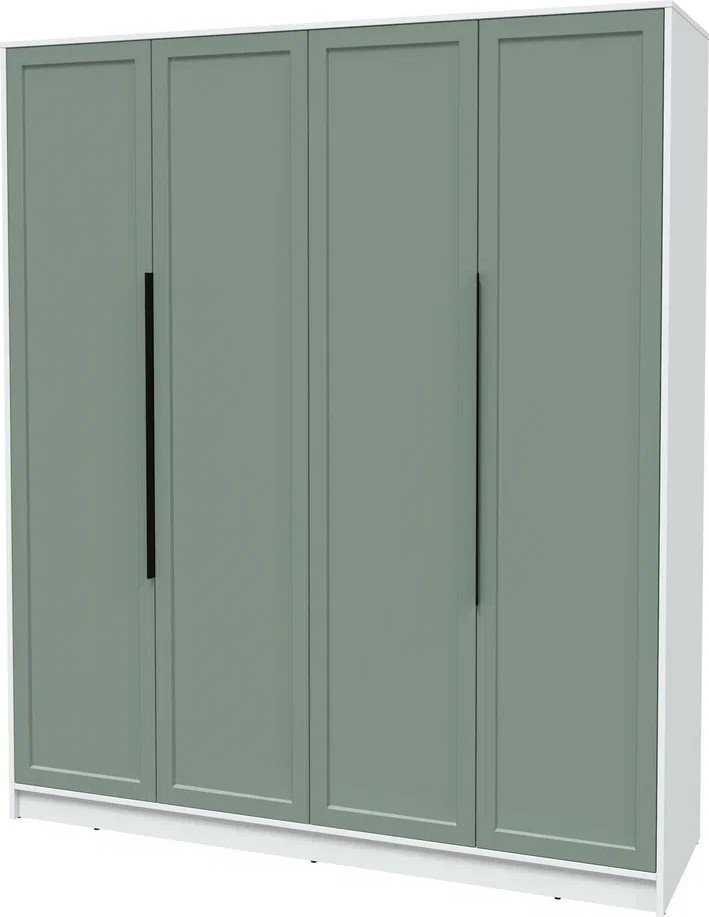 

Шкаф распашной Интерлиния Концепт Тренд КТ-Ш4 (белый платинум/мята)