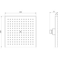 Верхний душ Lauter Square 21S20109