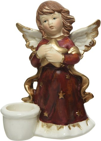 Подсвечник Albero Di Natale Ангел со звездой 9.5х5х11 см 521456-1
