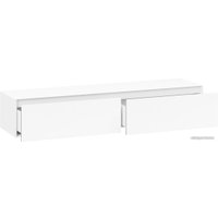 Тумба Трия Глосс ТД-319.03.11 (белый глянец/стекло белый глянец)