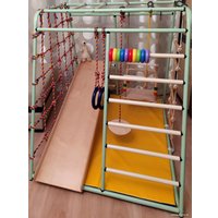 Детский спортивный комплекс Вертикаль Весёлый малыш Maxi New Color (горка фанерная)