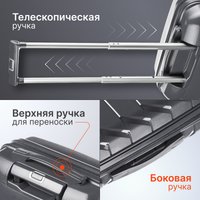 Чемодан-спиннер DoubleW Zuna (S, серо-голубой)