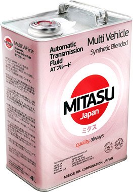 

Трансмиссионное масло Mitasu MJ-323 MULTI VEHICLE ATF Synthetic Blended 4л