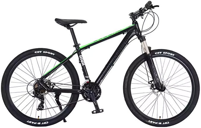 Велосипед Daurada D3-M098 р.15 (черный/зеленый)