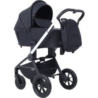Универсальная коляска MOWbaby Zoom air MB087 (3 в 1, Silver Black)