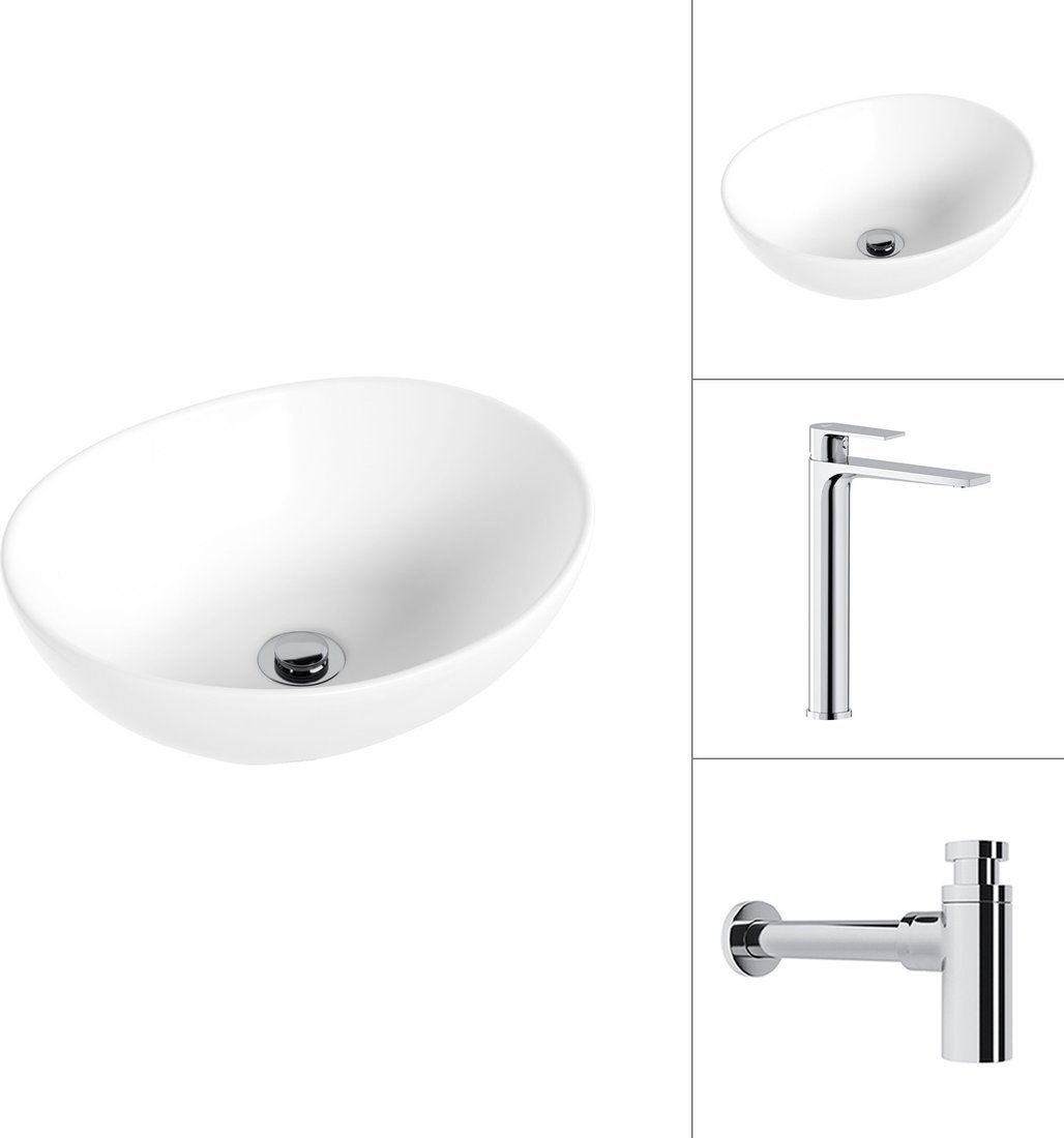 

Умывальник Lauter 21652 + Reef 21CK8678C с сифоном 21635CH (хром)