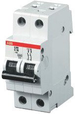 

Выключатель автоматический ABB S 202 2P С 20А 6кА 2M 2CDS252001R0204