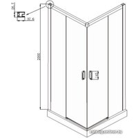 Душевой уголок Ambassador Queen 11011104 90х90