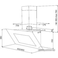 Кухонная вытяжка TEKA DVT 950 (белый) [40483522]