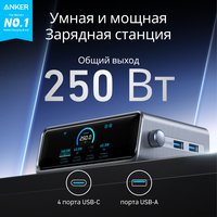 Сетевое зарядное Anker Prime A2345 250W GaN Charging Station (черный)