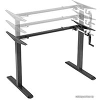 Стол для работы стоя ErgoSmart Manual Desk 1380x800x18 мм (дуб мореный/черный)