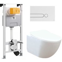 Унитаз подвесной Creavit Free + Oli FE322-11CB00E-0000 + C0903.02.0000E + 885052+670001