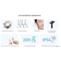 Наушники Haylou T87 Lady Bag (белый/бирюзовый, с цепочкой)