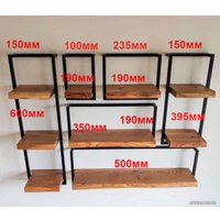 Полка Wooden Story Saint Etienne (ЛДСП, коричневое дерево/черный)