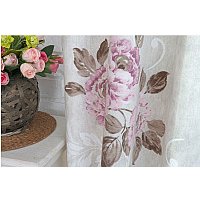 Комплект штор Delfa СШД-050 Flowers/16 (160x270, цикламен цветы)