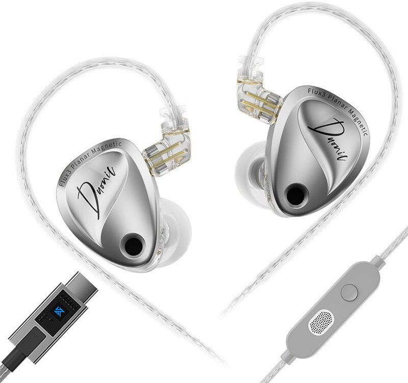 Наушники KZ Acoustics Duonic No Switches USB Type-C (с микрофоном, серебристый)
