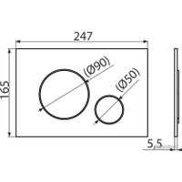 Панель смыва Alcadrain M675 (золото)