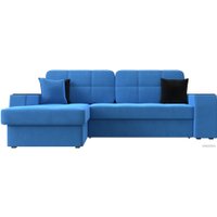 Угловой диван Лига диванов Брюссель левый 110649L (велюр голубой)