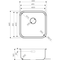 Кухонная мойка Omoikiri Omi 44-U/I Quadro IN