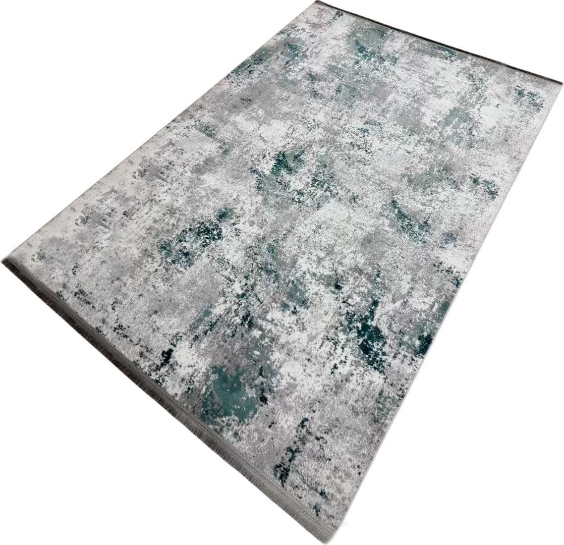 

Ковер для жилой комнаты Radjab Carpet Амаль Прямоугольник 0901A 13585 (0.8x1.5, Grey/D.Green)