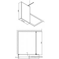 Душевой уголок Omnires Marina DNR90X LUX+DNR30X LUX