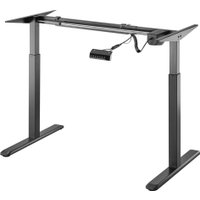 Стол для работы стоя ErgoSmart Wooden Electric Desk 1300х750х27 мм (массив дуб натуральный/черный)