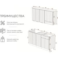Готовая кухня Arvento АНТА-плюс 1.6м (капучино)