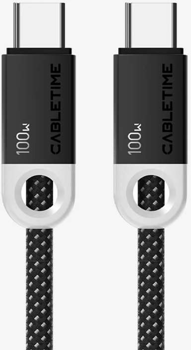 

Кабель Cabletime 100W USB Type-C - USB Type-C (0.5 м, черный)