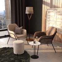 Интерьерное кресло Sheffilton SHT-AMS2-1 (лунный мрамор/черный муар)