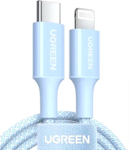 

Кабель Ugreen US532 90448 USB Type-C - Lightning (1 м, голубой)