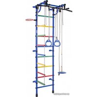 Детский спортивный комплекс Формула здоровья Гамма пристенный (синий/радуга)